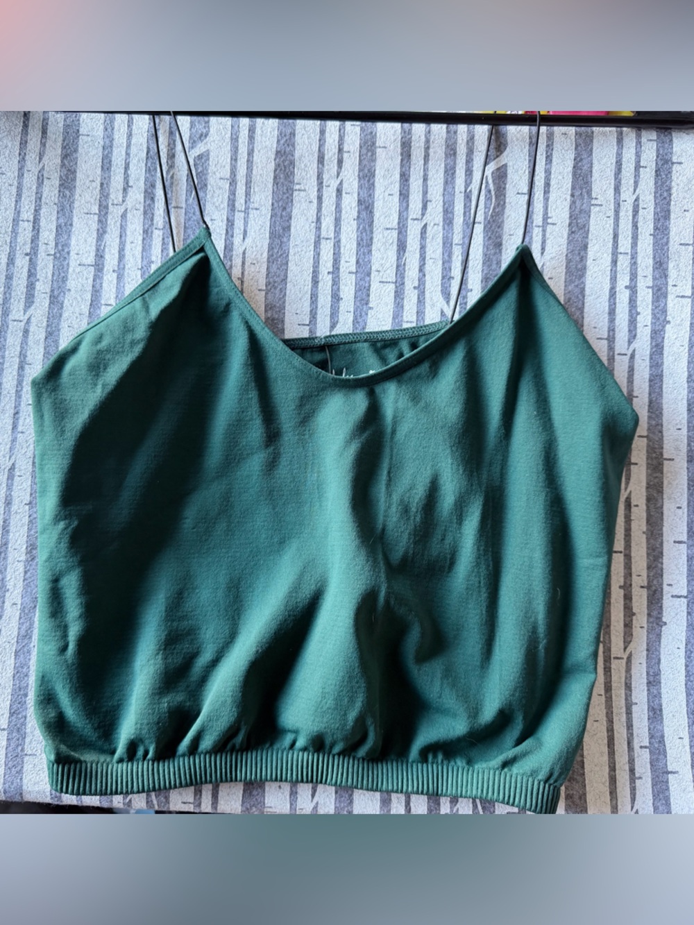Free People Emerald Green Cropped Camisole